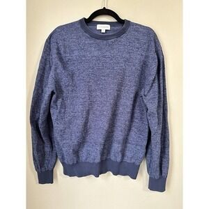 J Hilburn Sweater shirt Men's Medium Blue Cotton‎ 5% Cashmere Long Sleeve shirt